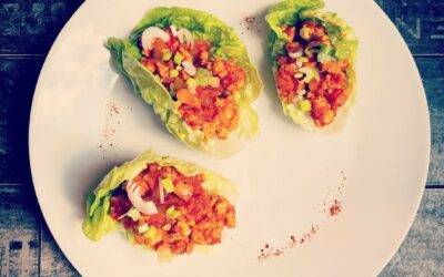 Sloppy joe-style lettuce wrap