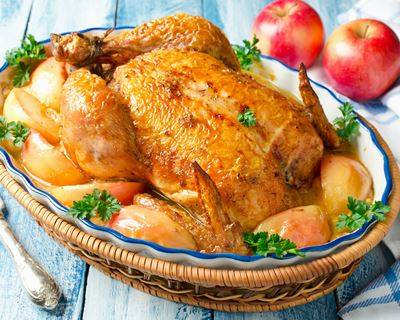 recette de pintade à la canelle et pommes granny
