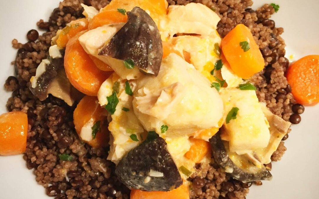 BeHarmony recette blanquette de poissons aux shiitakés