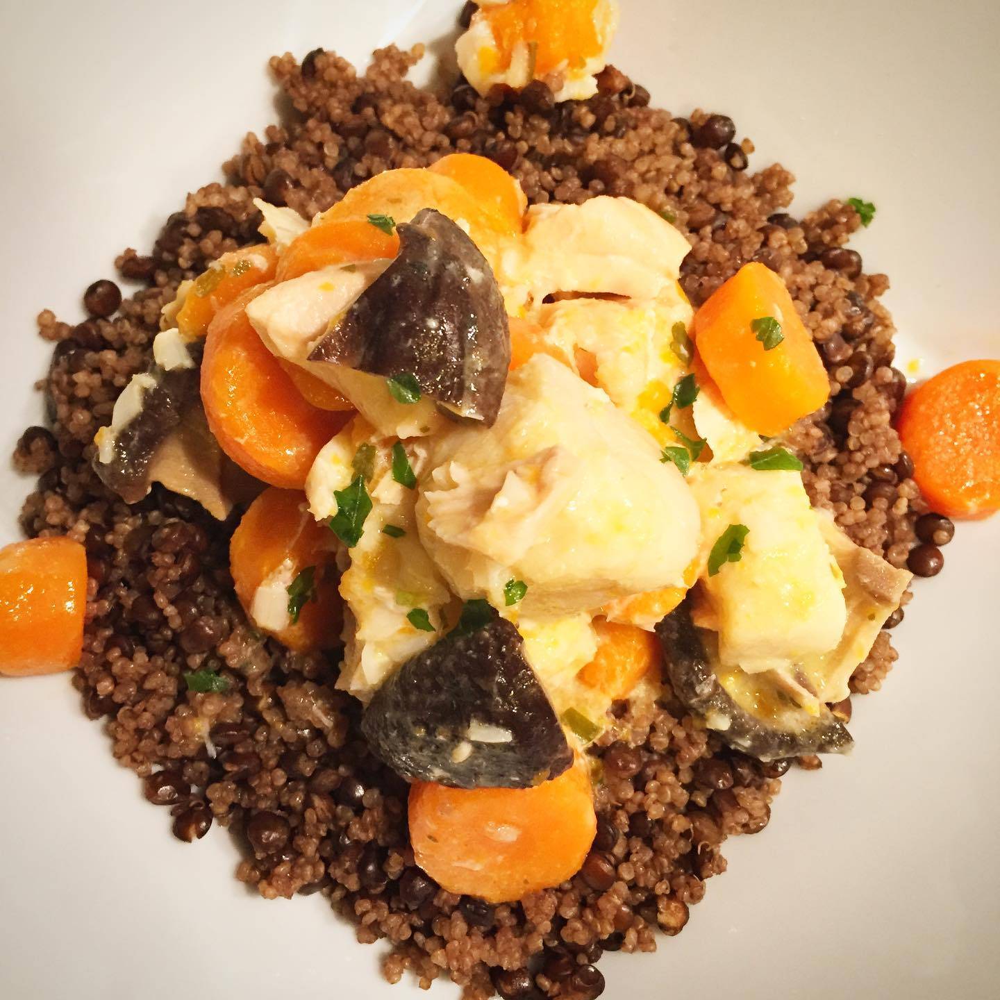 BeHarmony recette blanquette de poissons au shiitakés BeHarmony recette blanquette de poissons aux shiitakés